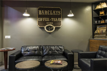 A 360-degree panorama of Barclays Coffee and Tea in Northridge, California